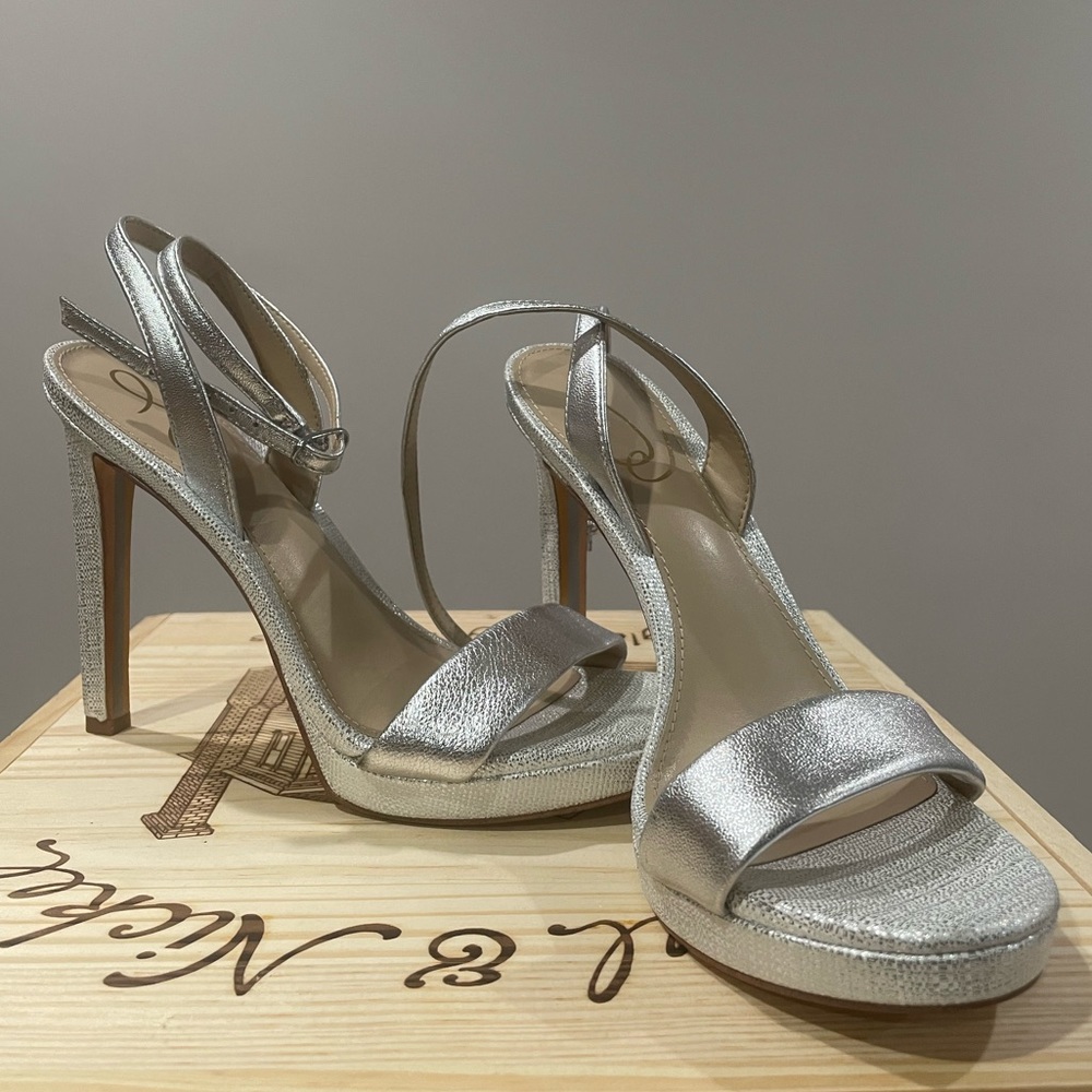 Sam Edelman Silver Jade heels 7